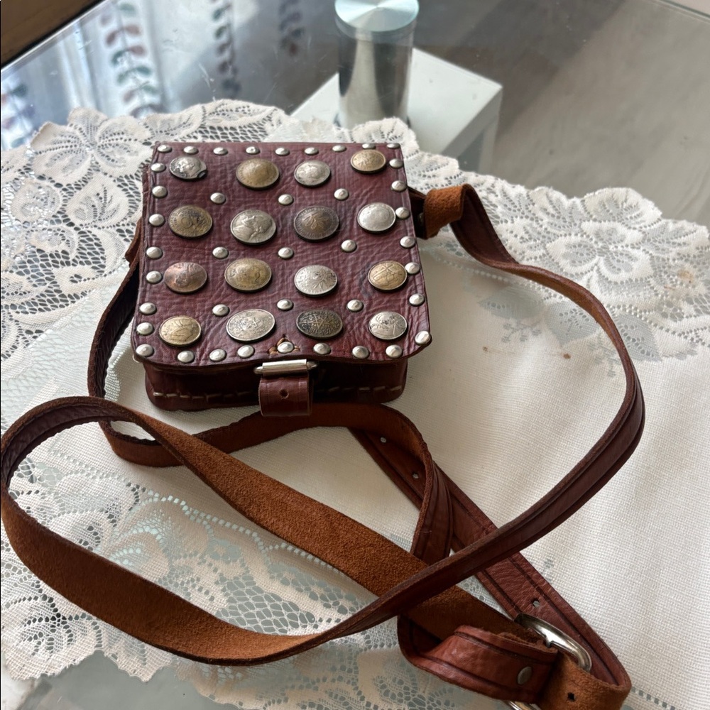 Leather coin leather saddle bag - Picture 8 of 8